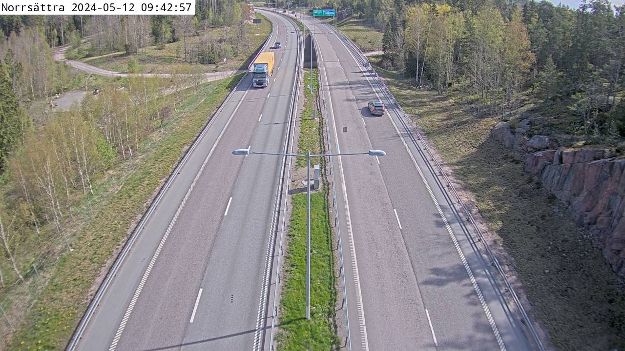 Trafikkamera - Norrsättra, mot Täby kyrkby.