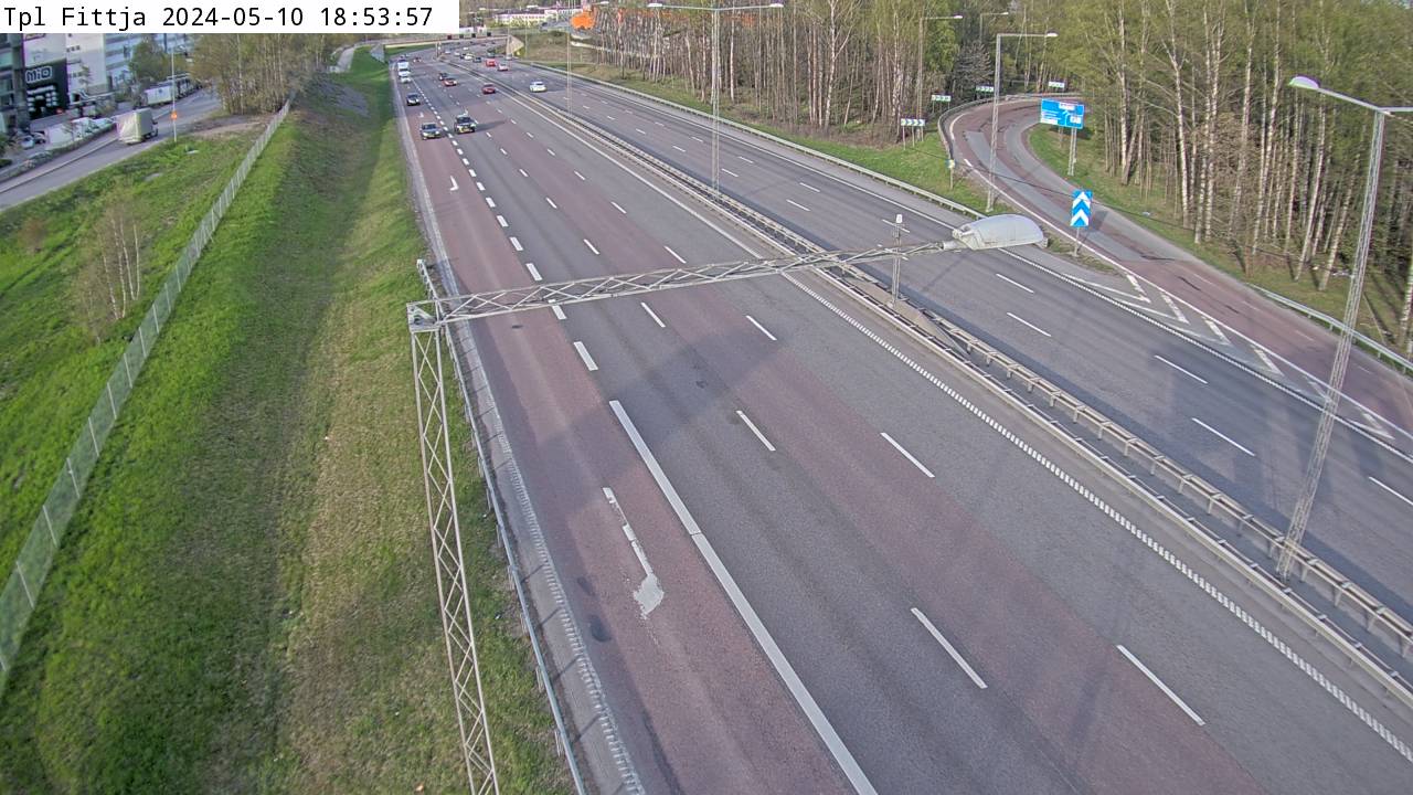Trafikkamera - Södertäljevägen E4/E20, Trafikplats Fittja