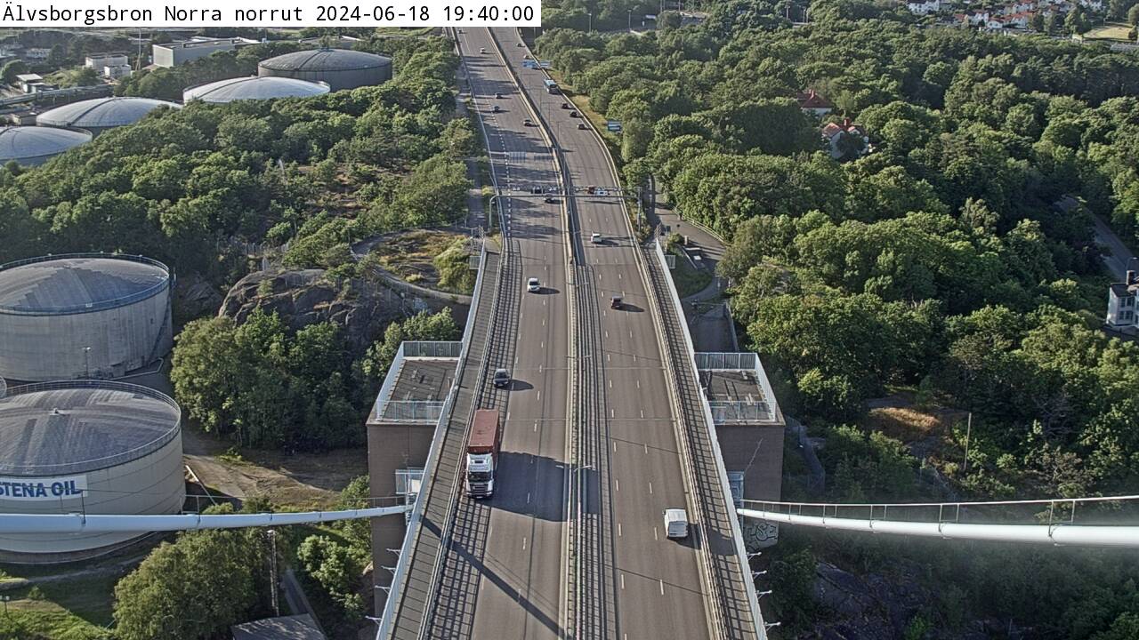 Trafikkamera - Älvsborgsbron Norra norrut