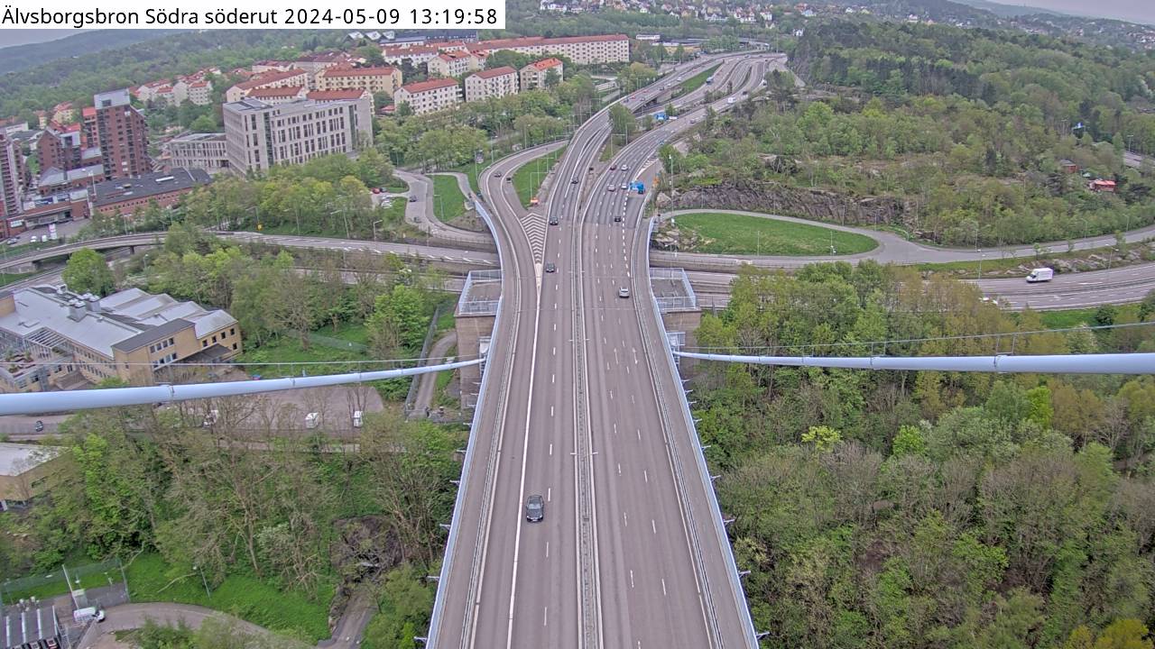 Trafikkamera – Älvsborgsbron Södra söderut