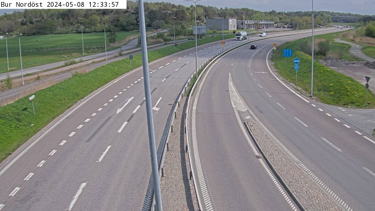 Trafikkamera - väg 155, Bur sydost om Torslanda, riktad mot Göteborg C