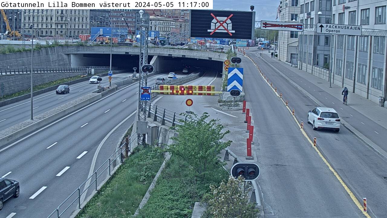 Götaleden Lilla Bommen – Stadstjänaregatan/bron österut mot Mårten Krakowgatan