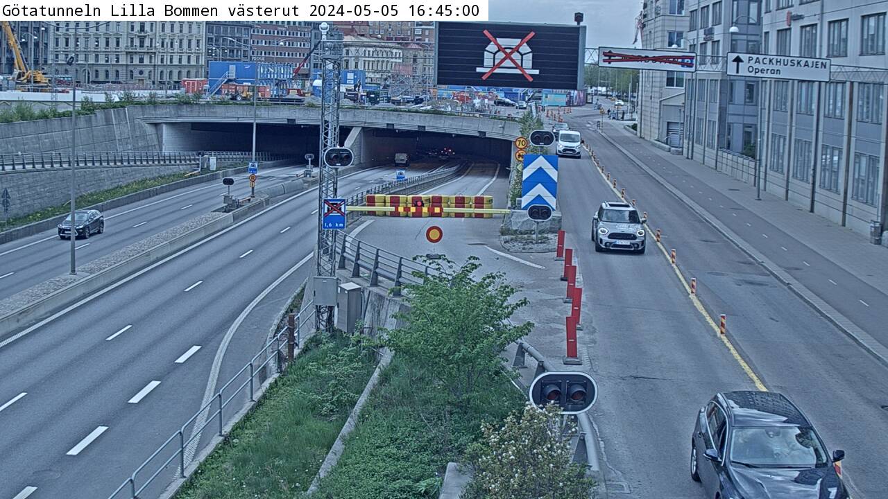 Götaleden Lilla Bommen – Stadstjänaregatan/bron österut mot Mårten Krakowgatan