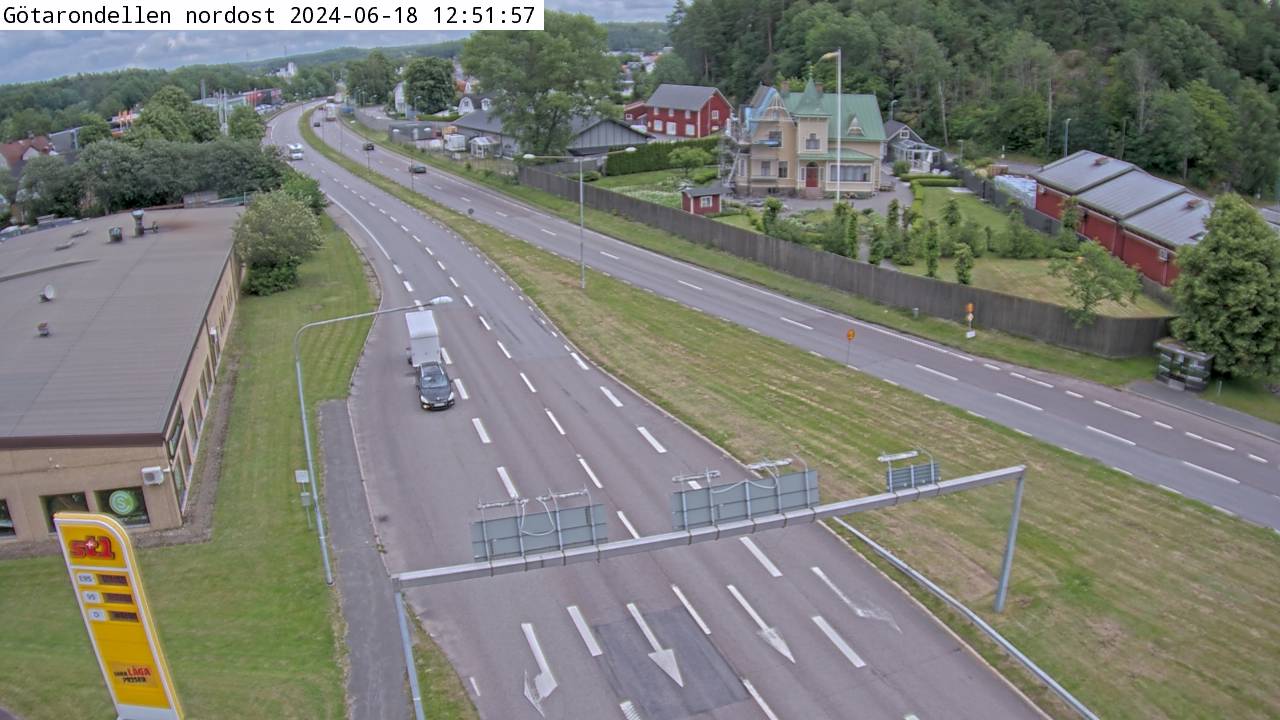 Trafikkamera – Alingsås Götarondellen – E20 nordost