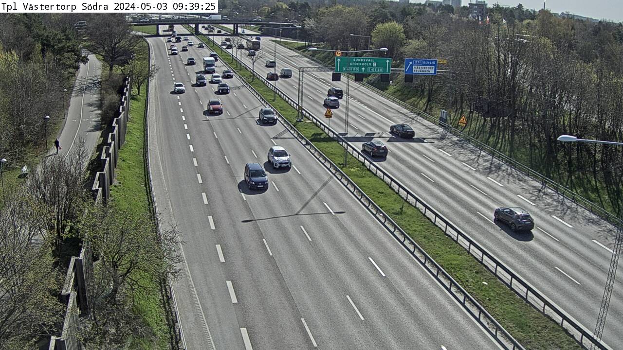 Trafikkamera - Södertäljevägen E4/E20, Trafikplats Västertorp södra