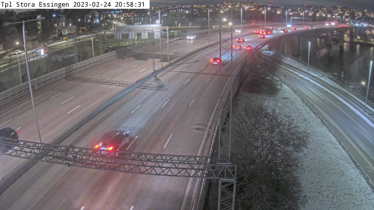 Vägkamera Essingebron – Kungsholmens stadsdelsområde, Stockholms kommun, Stockholms län