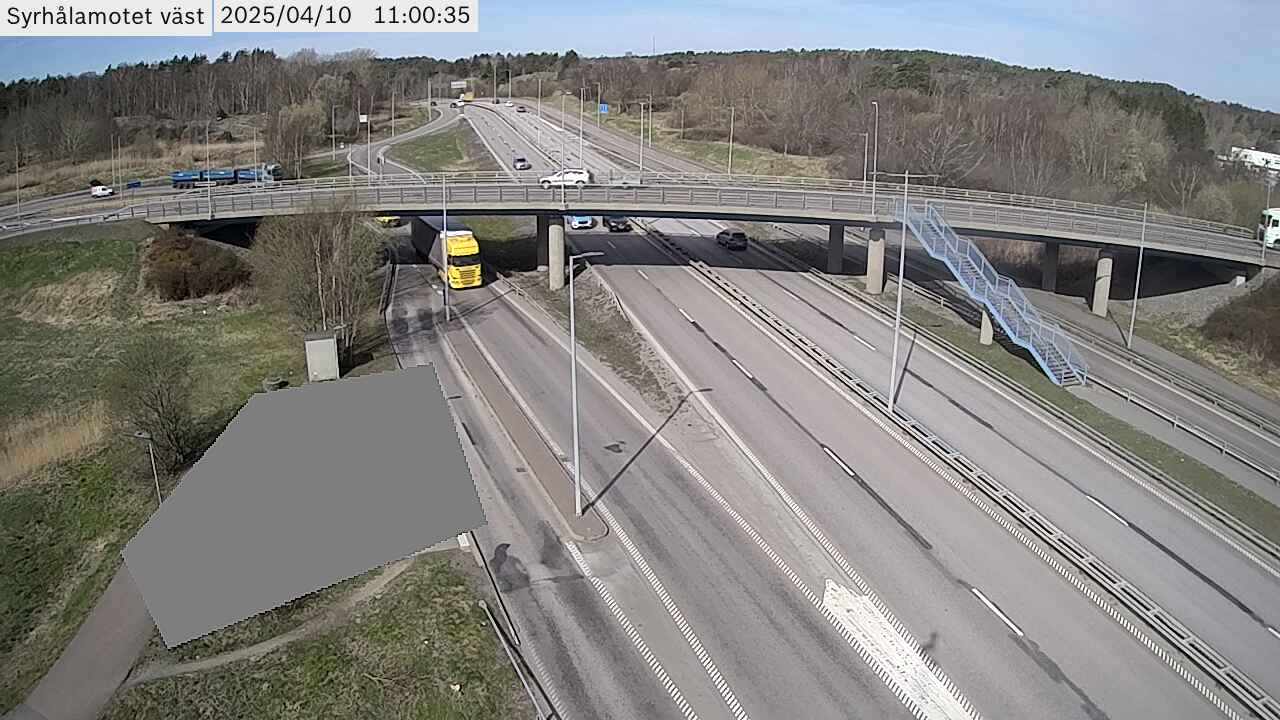 Vägkamera Syrhålamotet väst – Västra Hisingen, Göteborgs Stad, Västra Götalands län