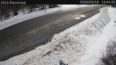 Vägkamera Åttonträsk — väglag i Västerbotten