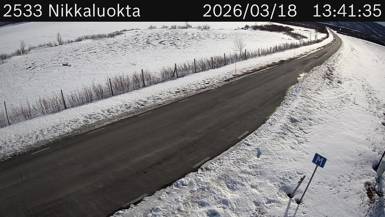 Vägkamera Nikkaluokta — väglag i Norrbotten