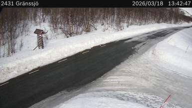 Vägkamera Gränssjö — väglag i Västerbotten