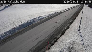 Vägkamera Raftsjöhöjden — väglag i Västerbotten