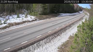 Vägkamera Norrhög — väglag i Jämtland