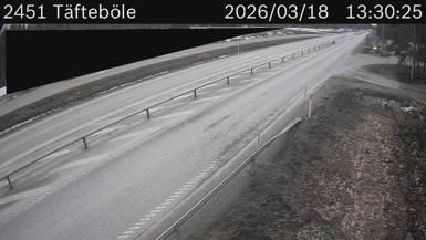 Vägkamera Täfteböle — väglag i Västerbotten