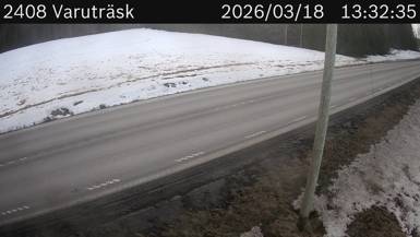 Vägkamera Varuträsk — väglag i Västerbotten