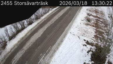 Vägkamera Storsävarträsk — väglag i Västerbotten