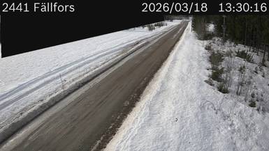 Vägkamera Fällfors — väglag i Västerbotten