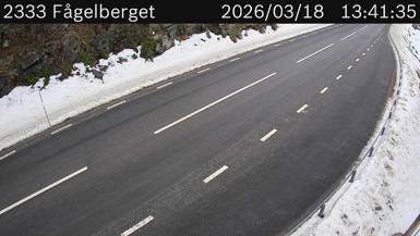 Vägkamera Fågelberget — väglag i Västerbotten