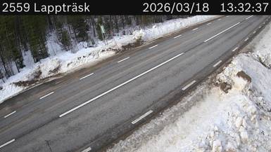 Vägkamera Lappträsk — väglag i Norrbotten