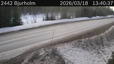 Vägkamera Bjurholm — väglag i Västerbotten