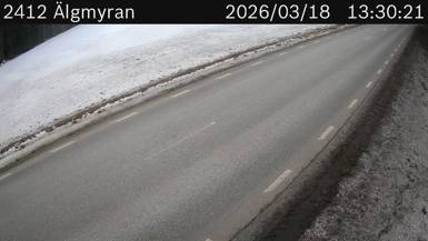 Vägkamera Älgmyran — väglag i Västerbotten