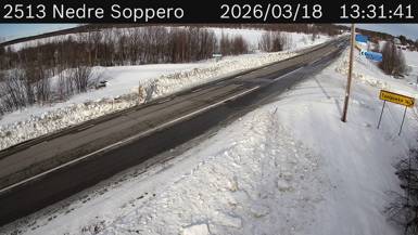 Vägkamera Nedre Sopporo — väglag i Norrbotten