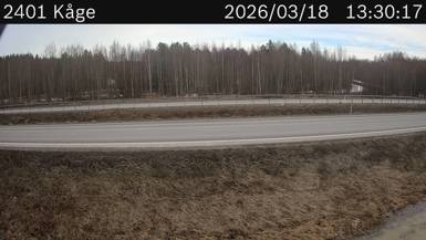 Vägkamera Kåge — väglag i Västerbotten