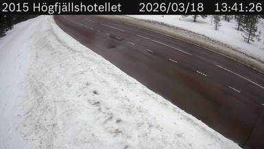 Vägkamera Högfjällshotellet — väglag i Dalarna