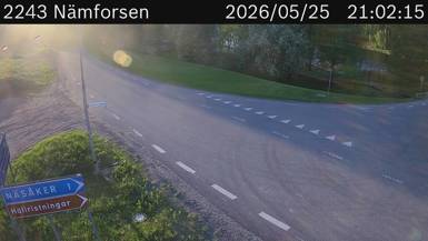 Vägkamera Nämforsen — väglag i Västernorrland