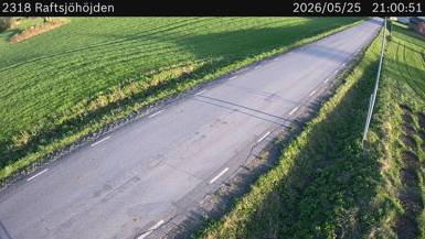 Vägkamera Raftsjöhöjden — väglag i Västerbotten
