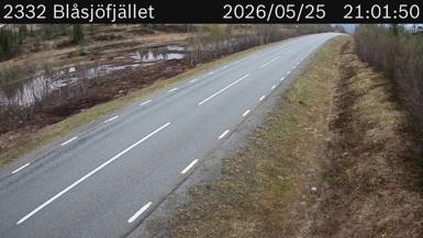 Vägkamera Blåsjöfjället — väglag i Västerbotten