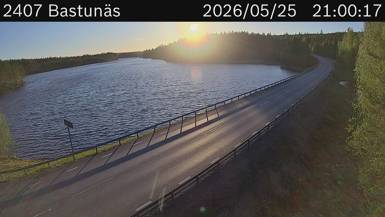 Vägkamera Bastunäs — väglag i Västerbotten