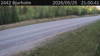Vägkamera Bjurholm — väglag i Västerbotten