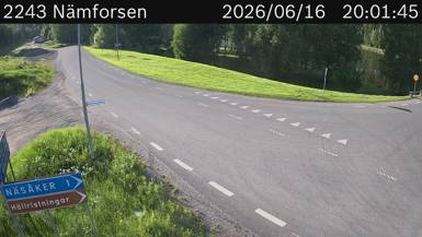 Vägkamera Nämforsen — väglag i Västernorrland