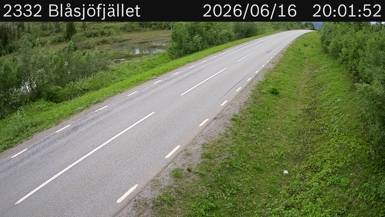 Vägkamera Blåsjöfjället — väglag i Västerbotten