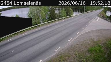 Vägkamera Lomselenäs — väglag i Västerbotten