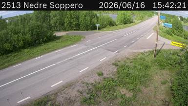 Vägkamera Nedre Sopporo — väglag i Norrbotten