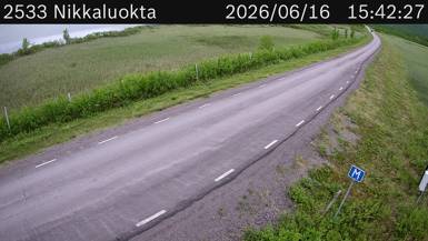 Vägkamera Nikkaluokta — väglag i Norrbotten