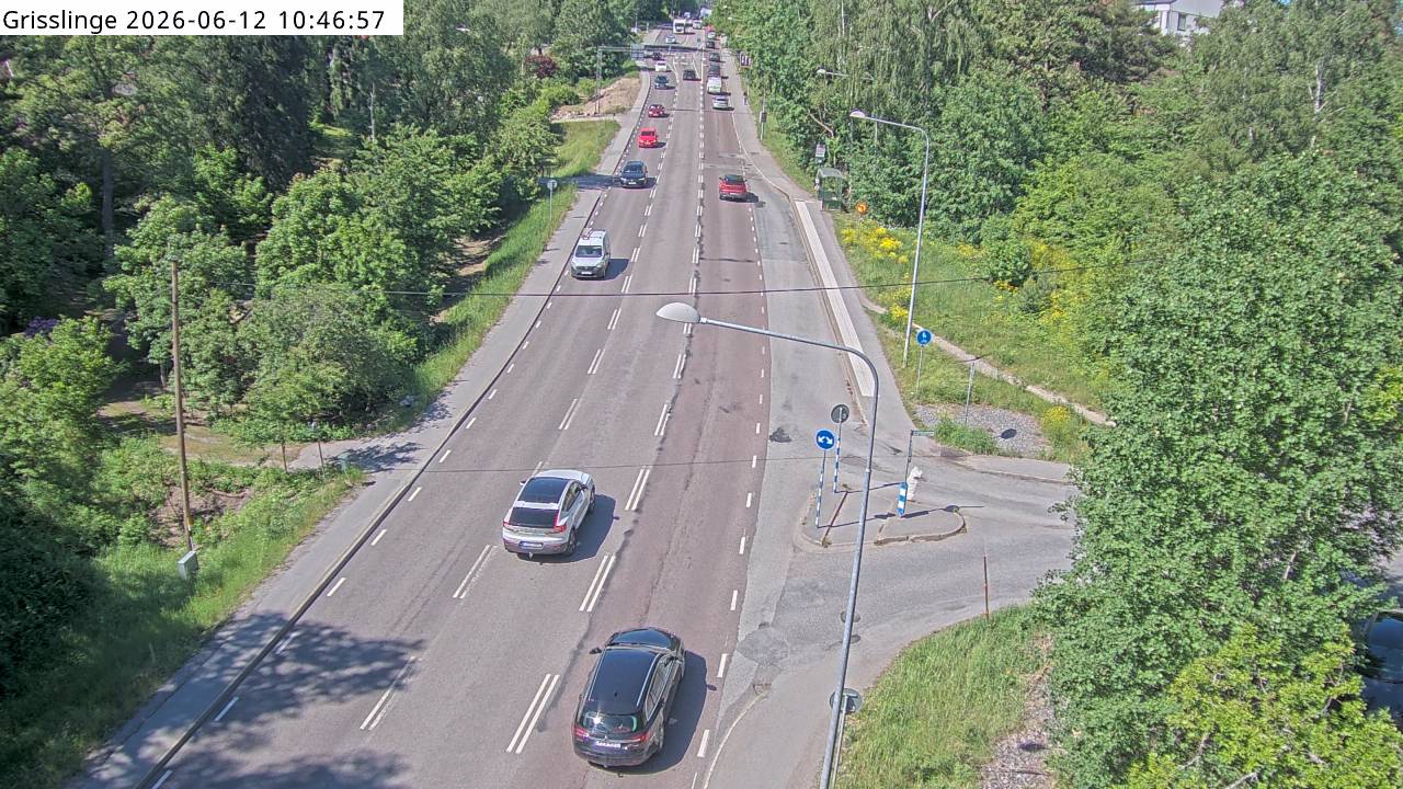 Trafikkamera Grisslinge, bild från kl 09:37