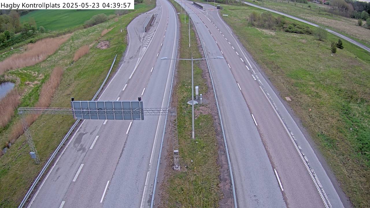 Trafikkamera - Hagby Kontrollplats, mot Rosenkälla/E18