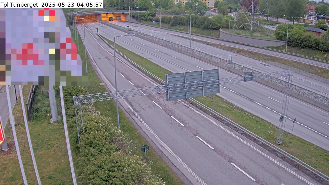 Trafikkamera - Trafikplats Tunberget, mot E4/Trafikplats Häggvik.