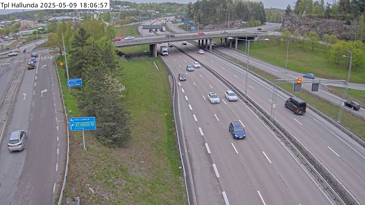 Trafikkamera - Södertäljevägen E4/E20, Trafikplats Hallunda