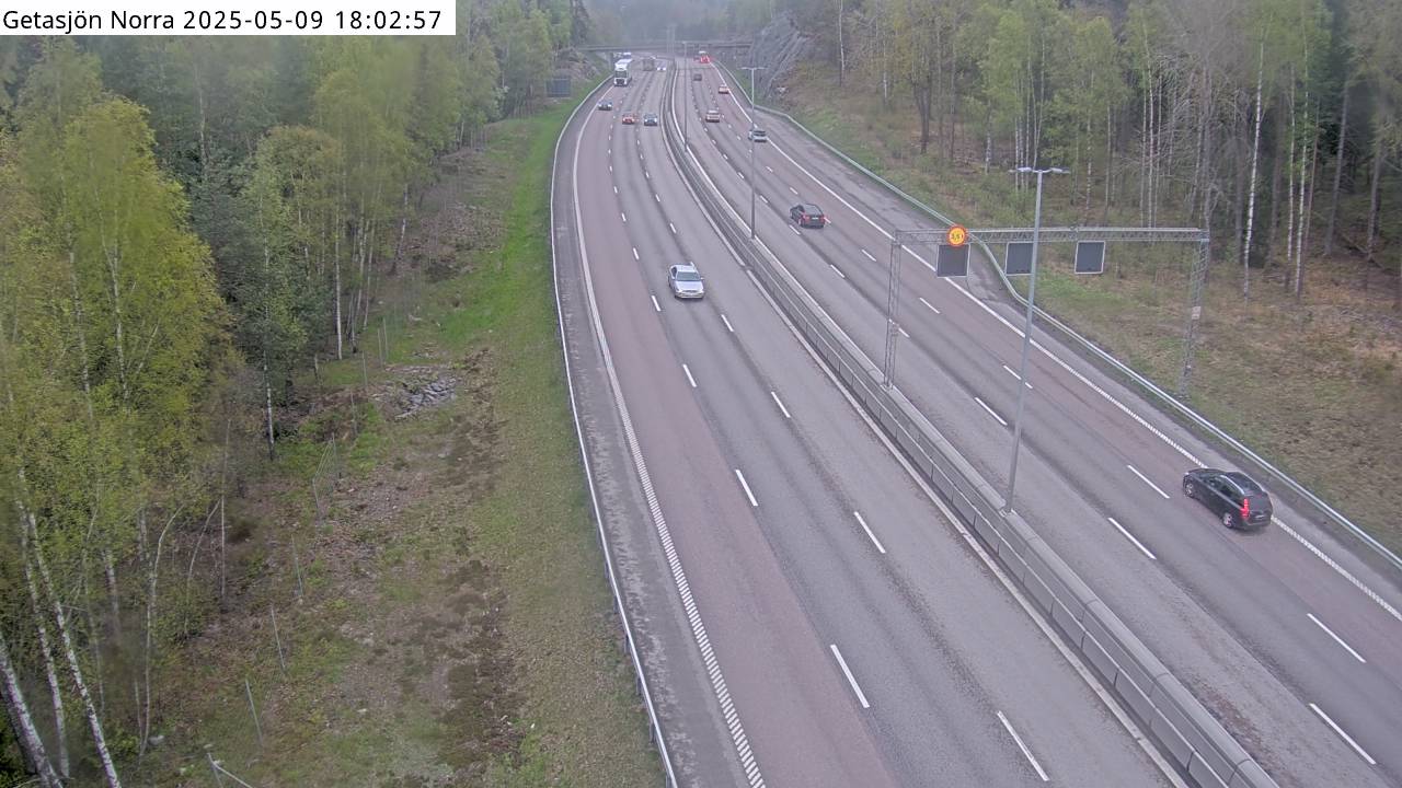Trafikkamera - Södertäljevägen E4/E20, Getasjön norra 