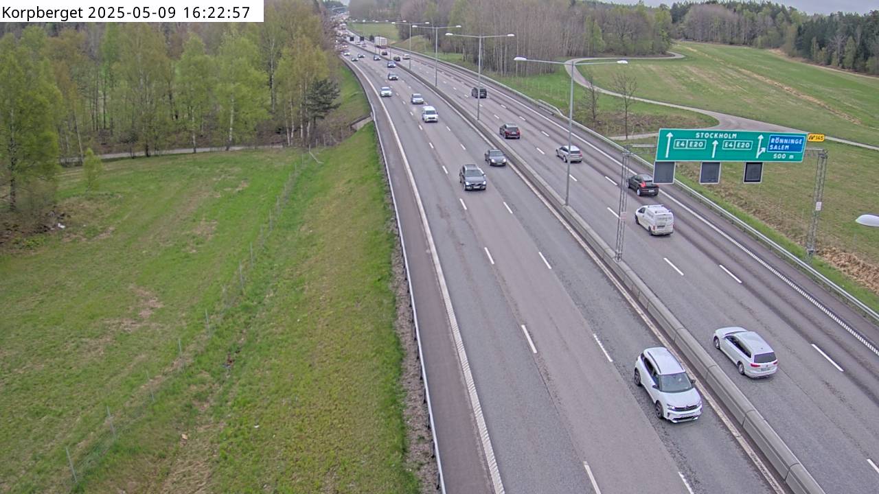 Trafikkamera - Södertäljevägen E4/E20, Korpberget