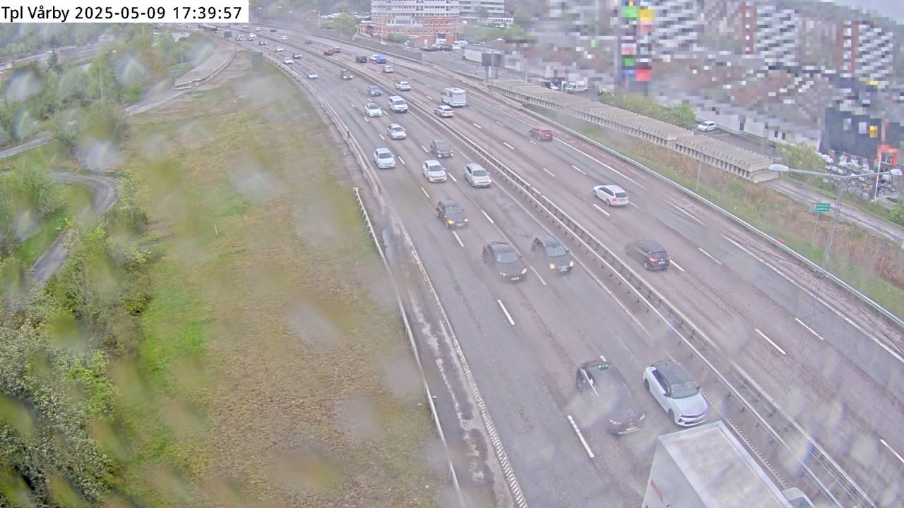 Trafikkamera - Södertäljevägen E4/E20, Trafikplats Vårby, norrut