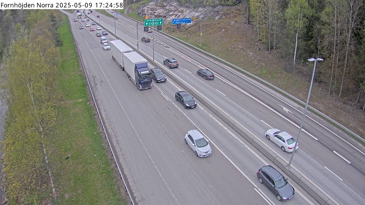 Trafikkamera - Södertäljevägen E4/E20, Fornhöjden norra
