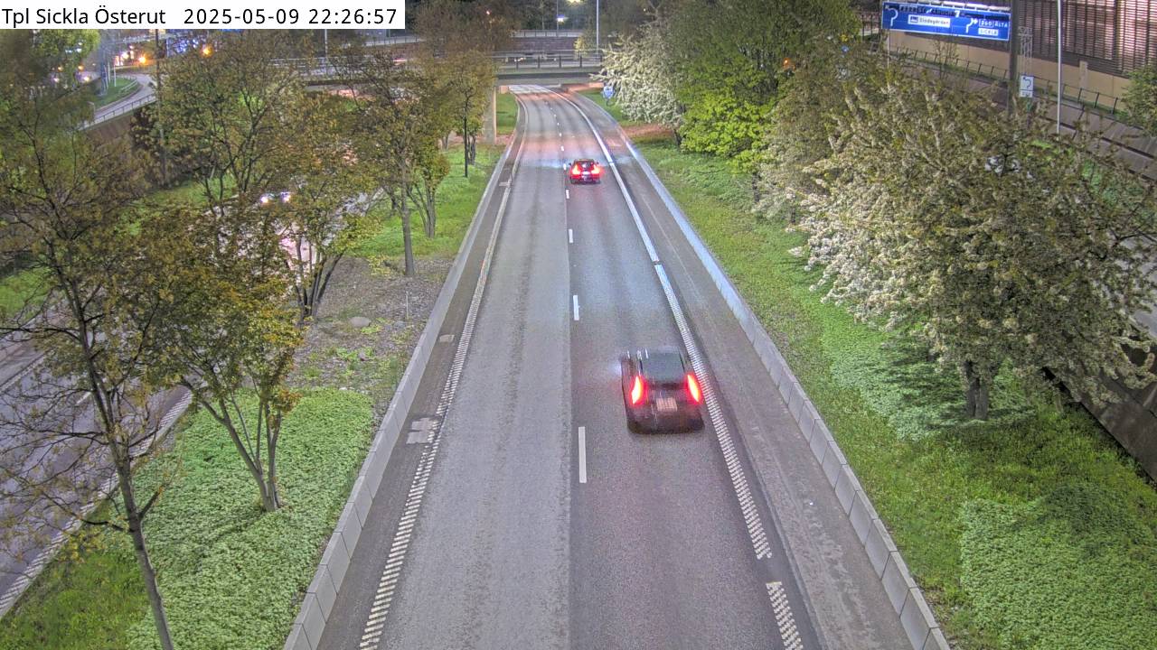 Trafikkamera - Södra länken, Trafikplats Sickla mot Nacka