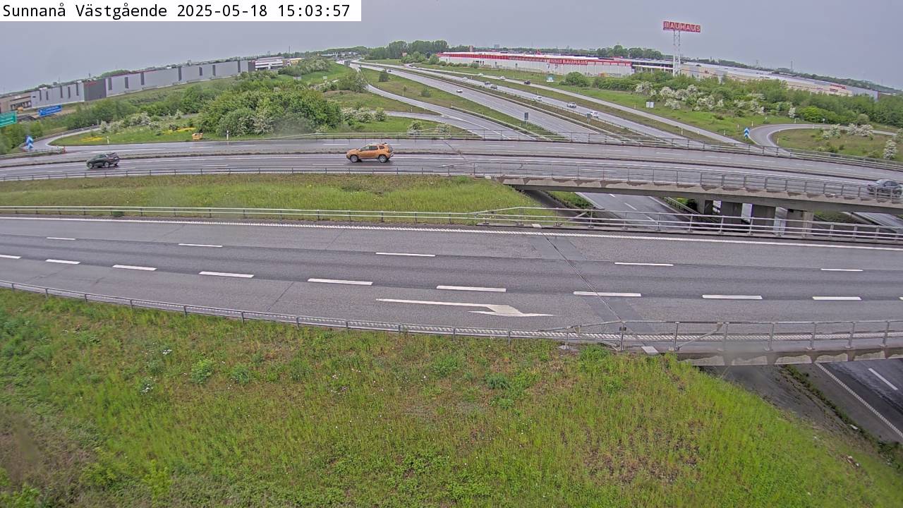 Trafikkamera - Trafikplats Sunnanå, västerut