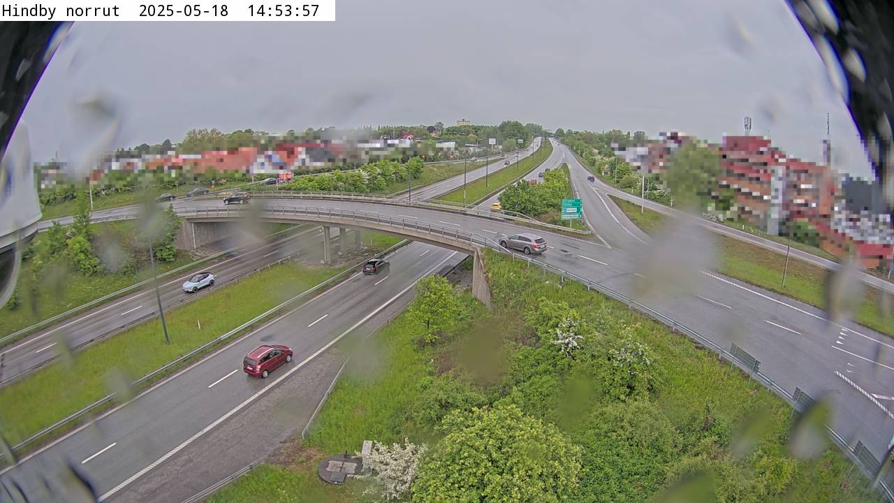 Trafikkamera - Trafikplats Hindby, norrut