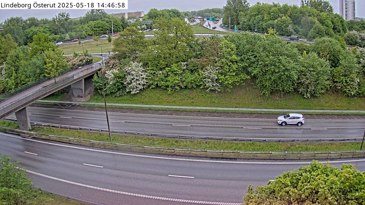 Trafikkamera - Trafikplats Lindeborg, västerut