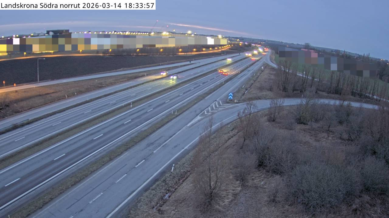 Vägkamera Landskrona Södra norrut – Landskrona kommun, Skåne län
